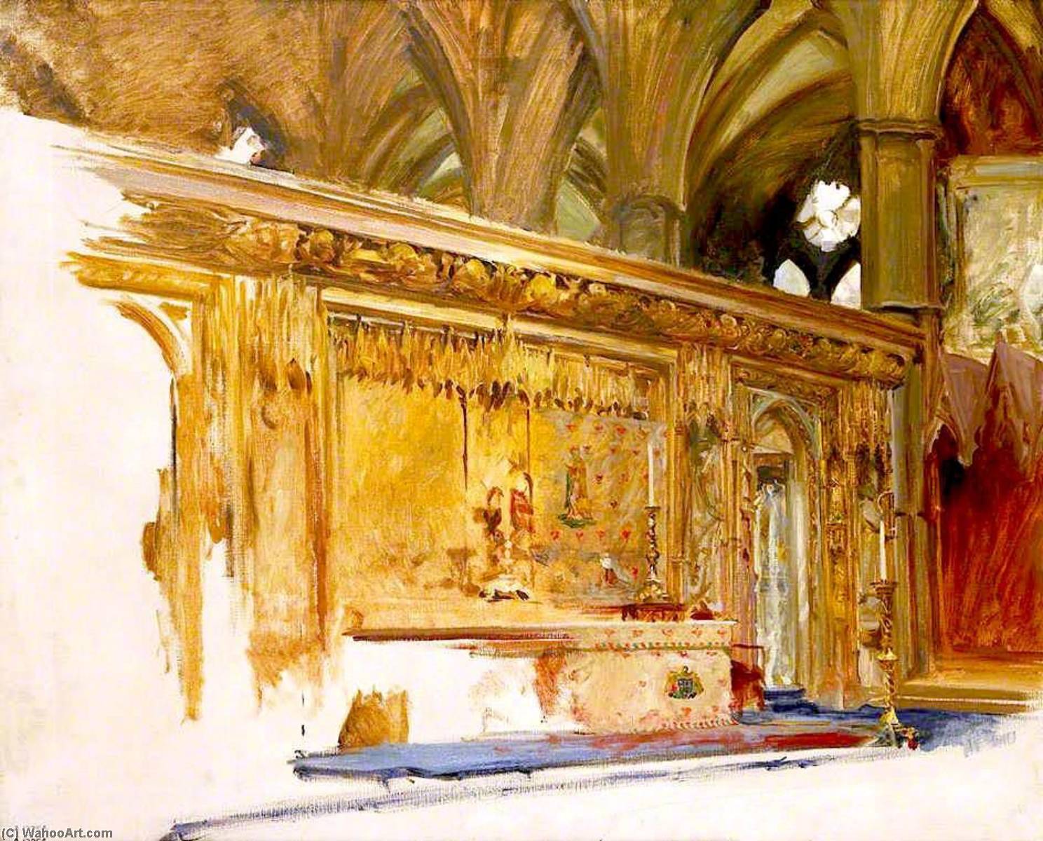 Interior Of Westminster Abbey, London, Showing The High Altar — John Henry Frederick Bacon
