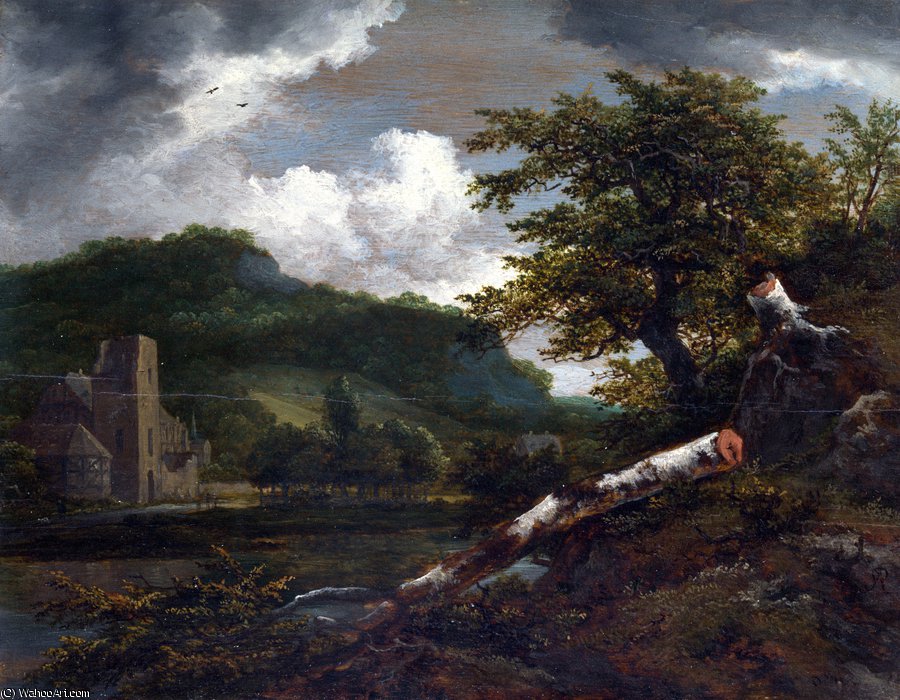 A Landscape With A Ruined Building — Jacob Isaackszoon Van Ruisdael