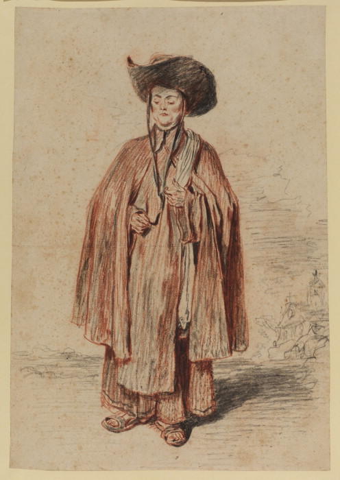 Friar, Standing — Jean-antoine Watteau