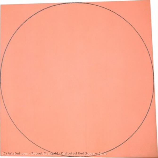 Distorted Red Square-circle — Robert Mangold