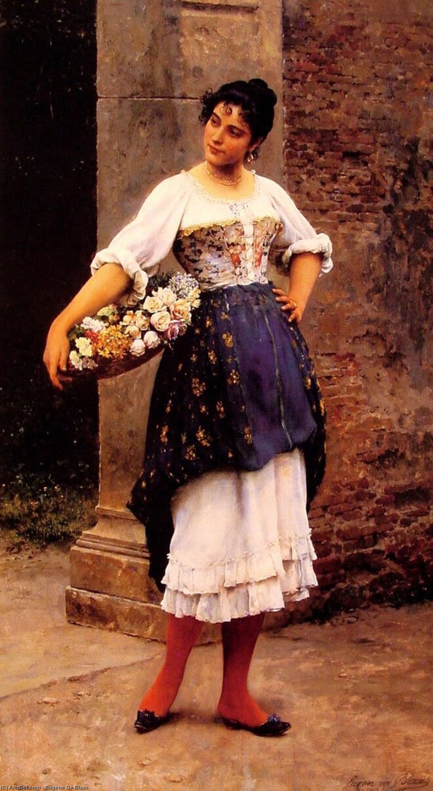 Venetian Flower Seller — Eugen Von Blaas
