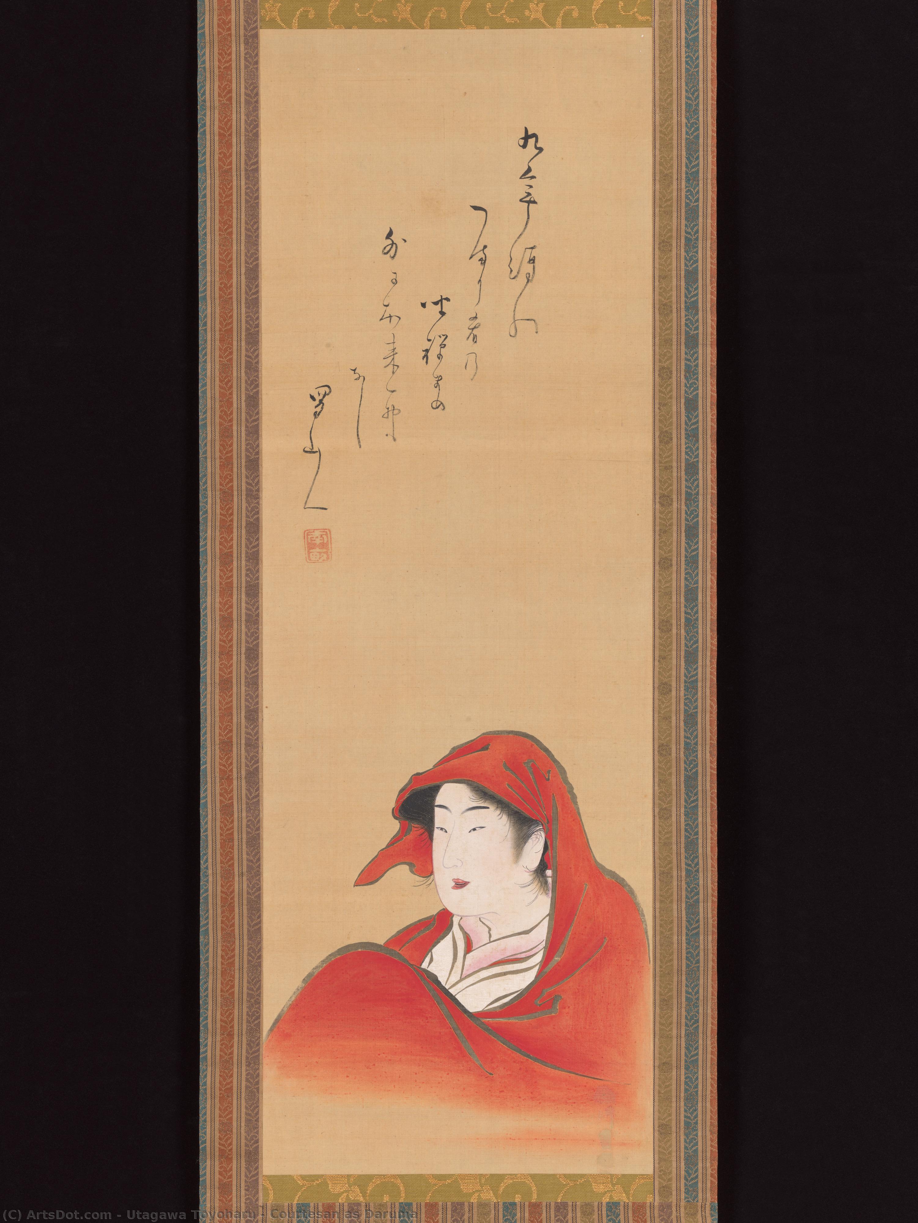 Courtesan As Daruma — Utagawa Toyoharu