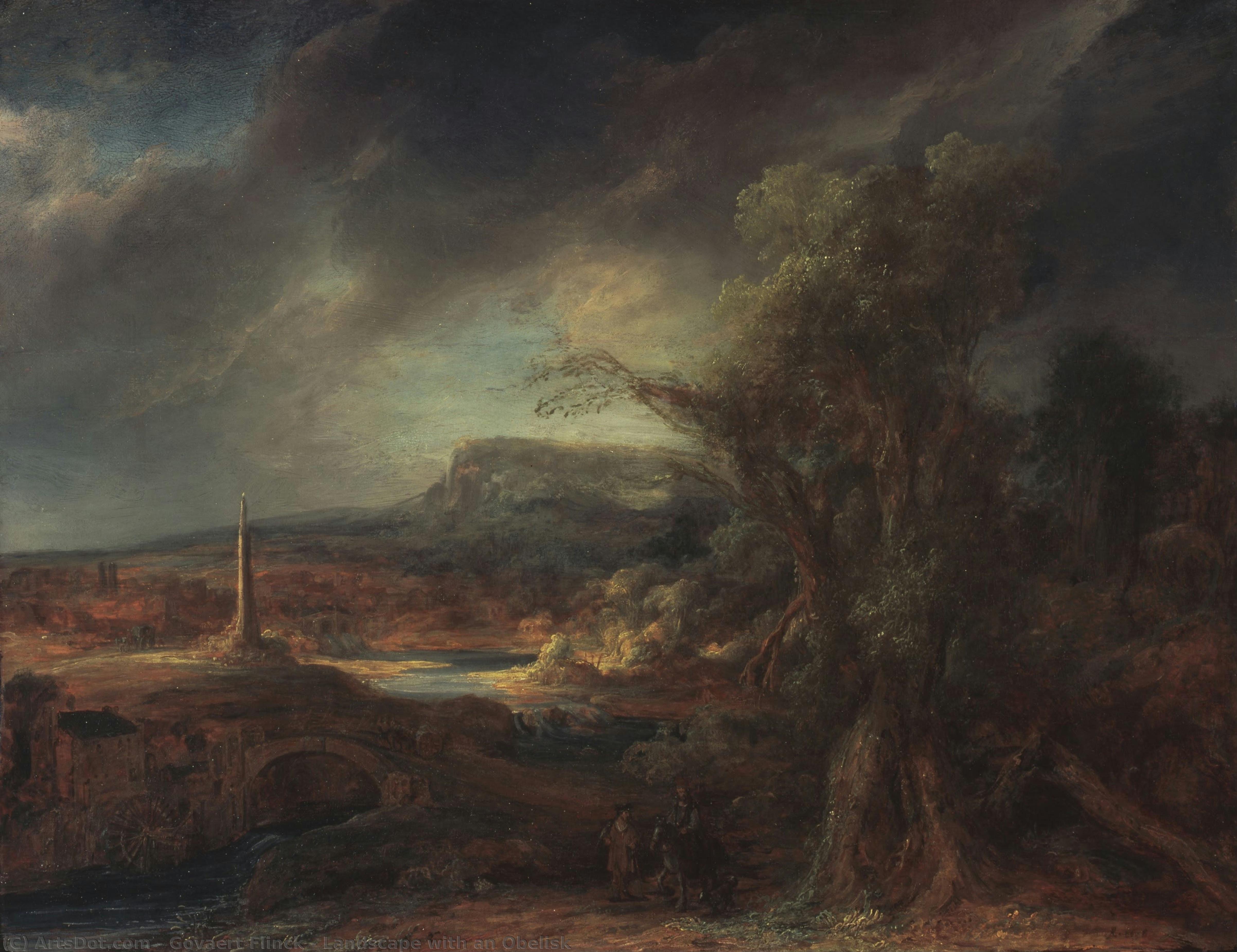 Landscape With An Obelisk — Govaert Flinck