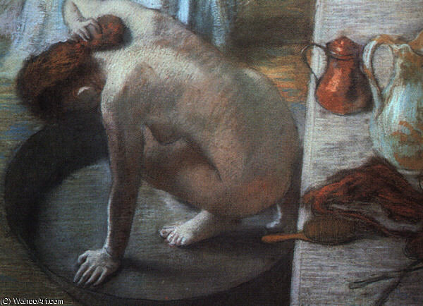 The Tub, Pastel On Cardboard, Musée D'orsay, Par — Edgar Degas