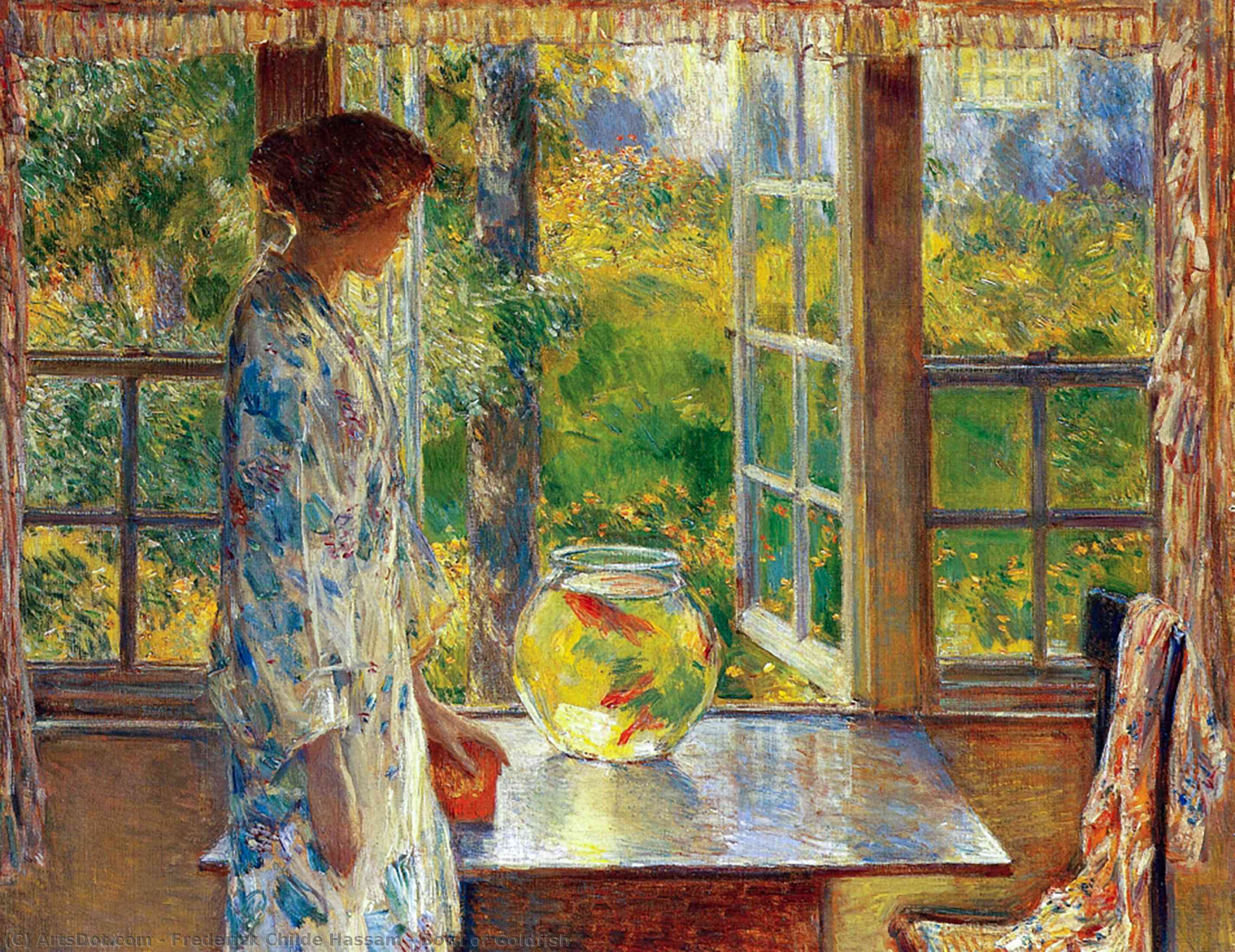 Bowl Of Goldfish — Frederick Childe Hassam