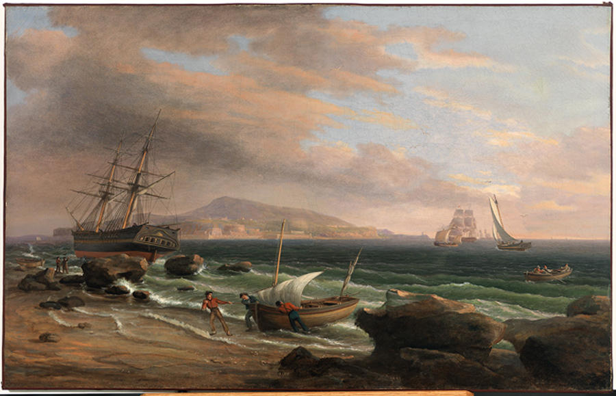 A Broad Harbor — Thomas Birch