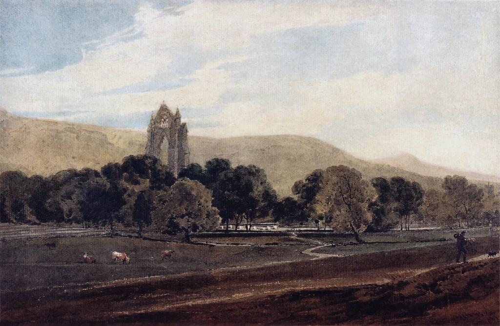 Distant View Of Guisborough Priory, Yorkshire — Thomas Girtin