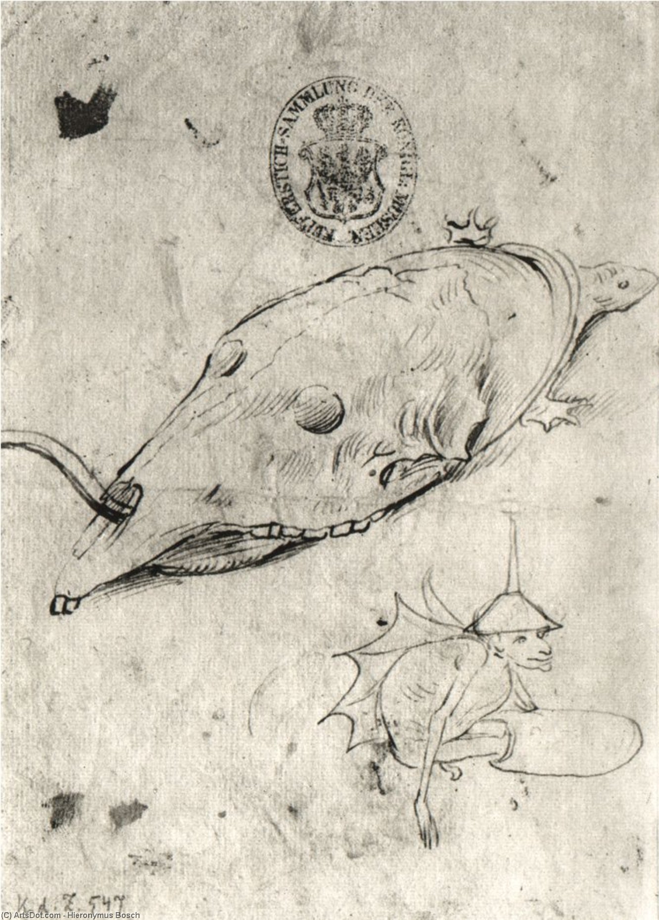 Turtle And A Winged Demon — Hieronymus Bosch