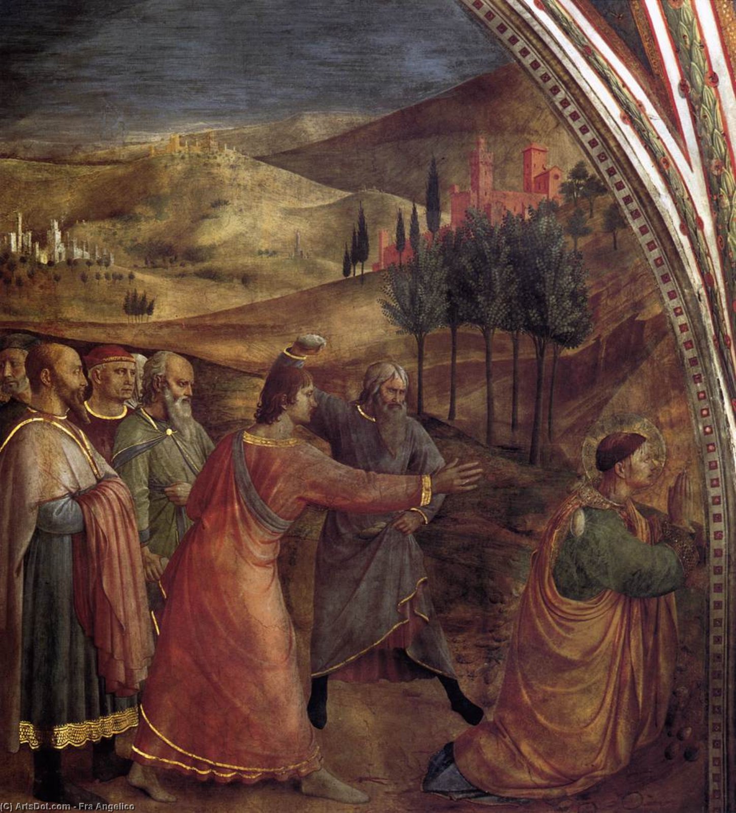 E,wall - The Stoning Of St Stephen — Fra Angelico