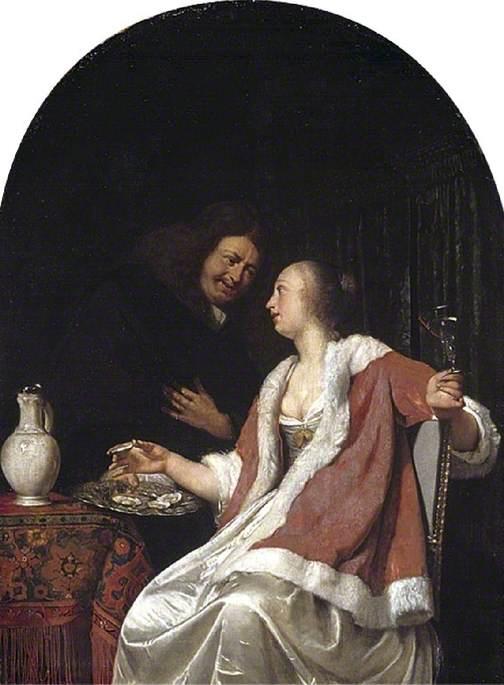 Dutch Courtship (also Known As The Oyster Meal) — Frans Van Mieris