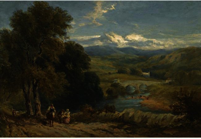 Landscape With A Distant View Of Bolton Abbey, Yorkshire, And The River Wharfe — David Cox
