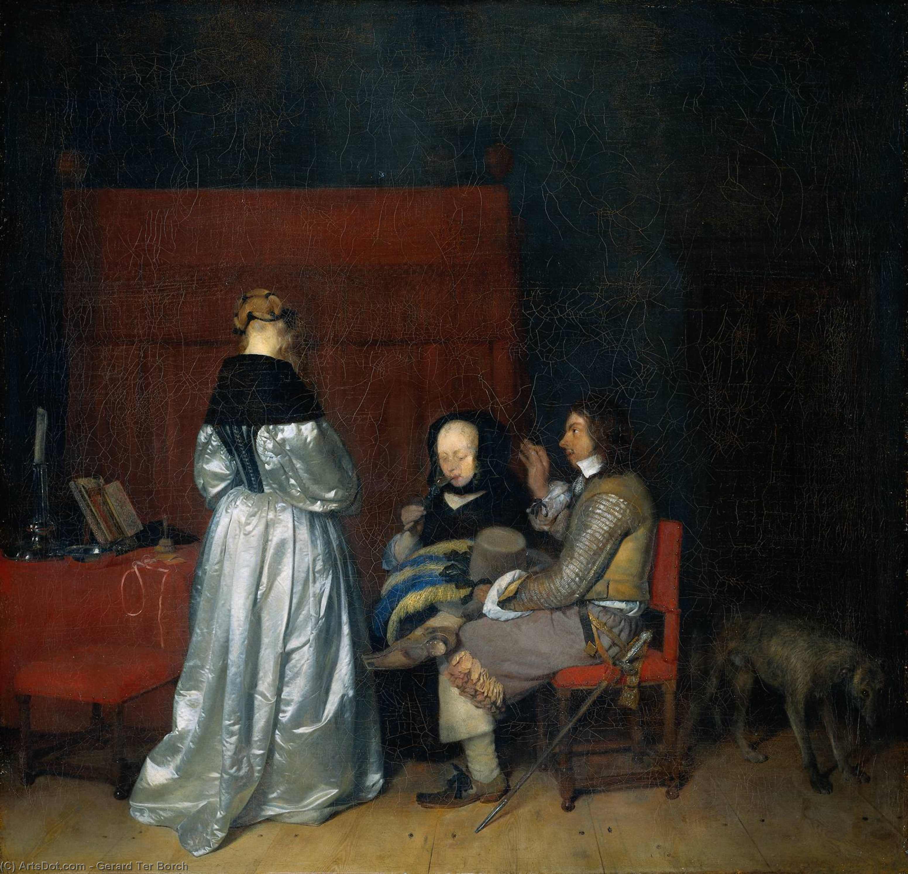 Paternal Admonition (gallant Conversation) — Gerard Ter Borch