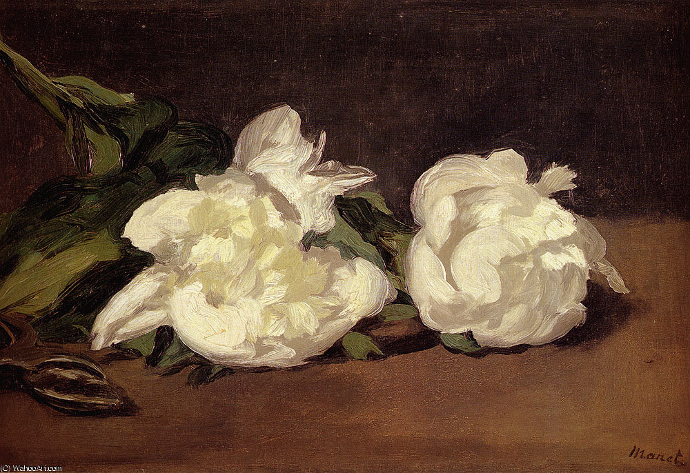 Branch Of White Peonies With Pruning Shears — Édouard Manet