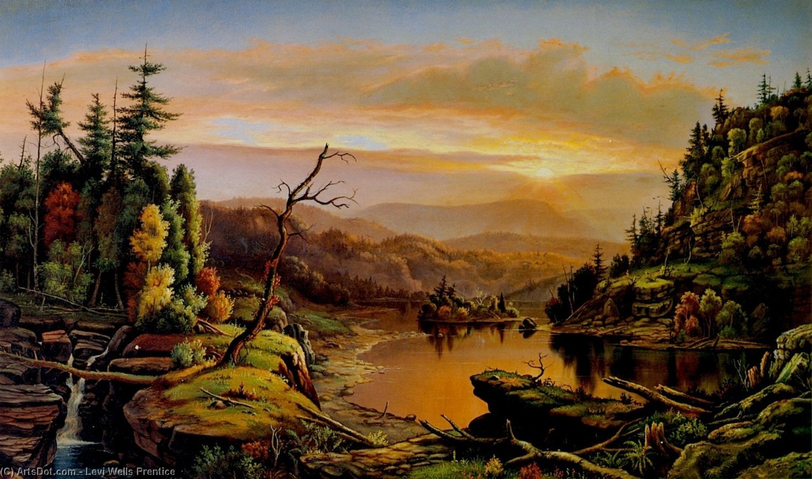 River Valley Landscape — Levi Wells Prentice