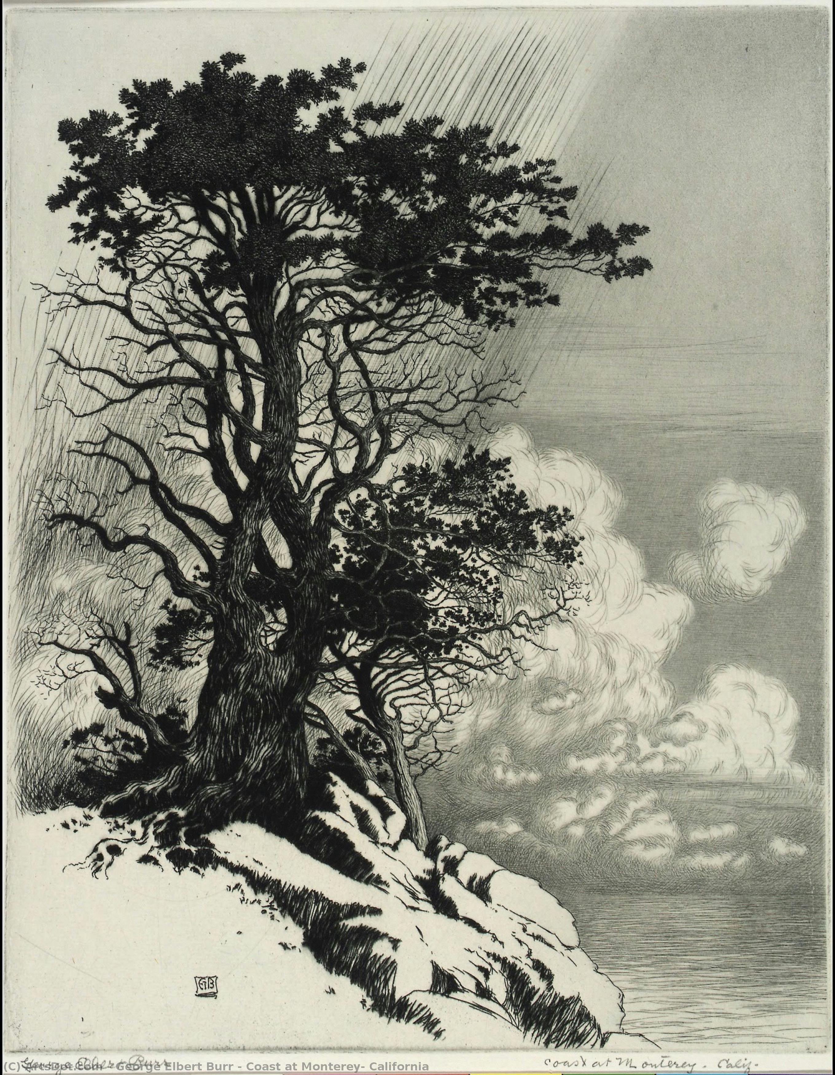 Coast At Monterey, California — George Elbert Burr