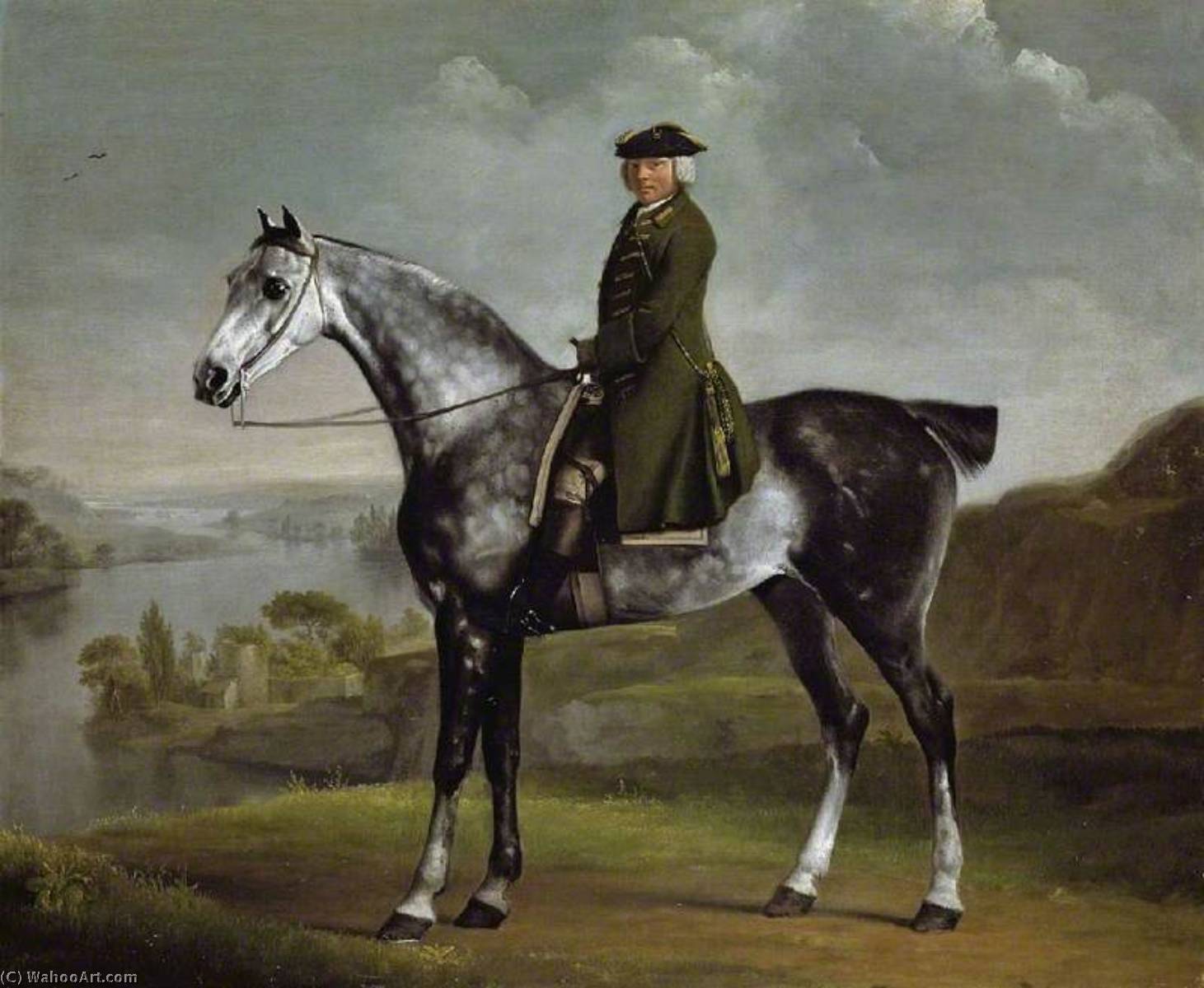 Joseph Smyth Esquire, Lieutenant Of Whittlebury Forest, Northamptonshire, On A Dapple Grey Horse — George Stubbs