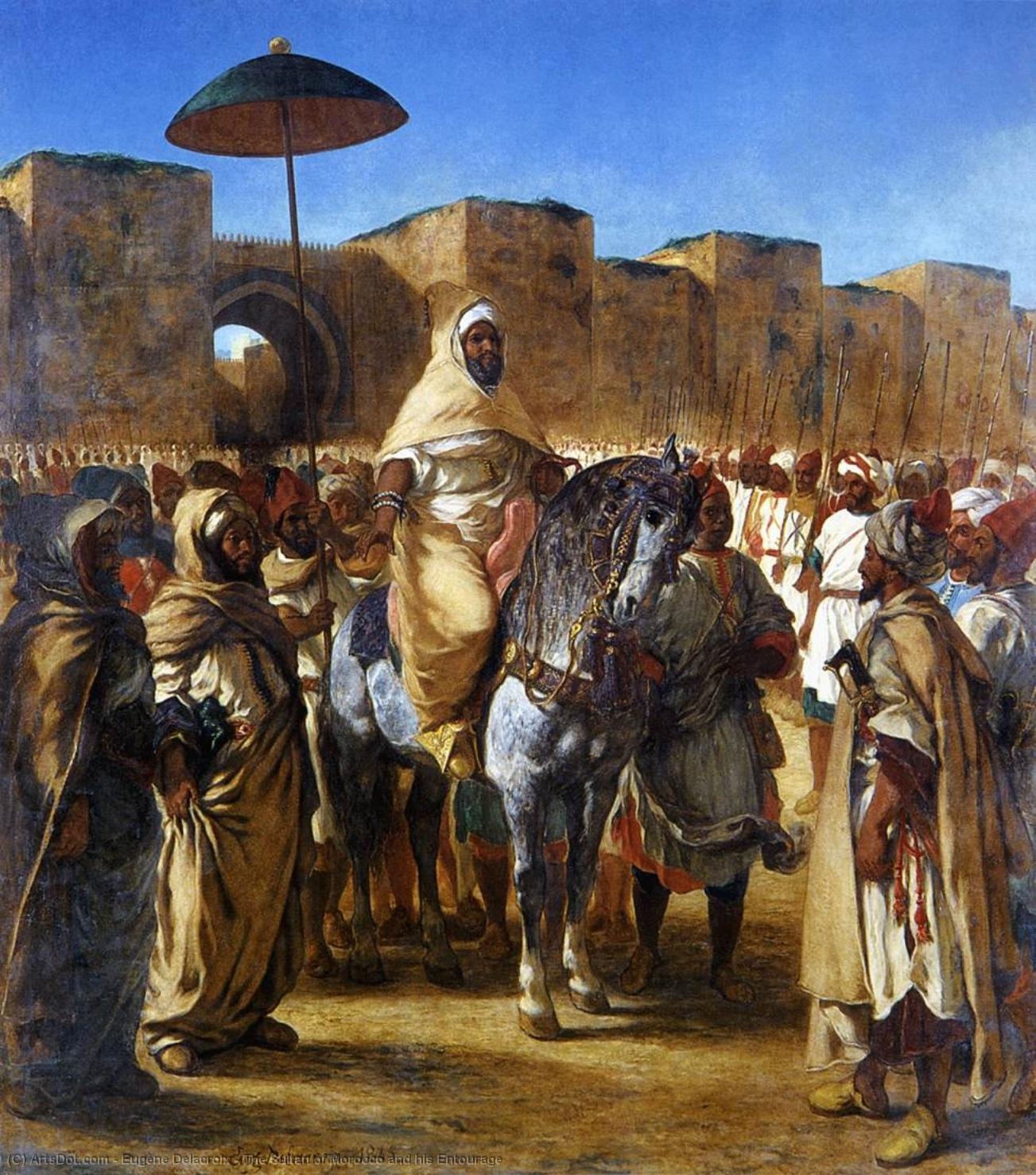 The Sultan Of Morocco And His Entourage — Eugène Delacroix