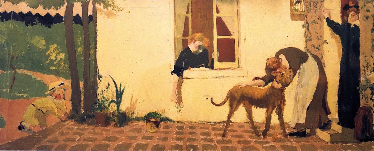 Stroking The Dog — Jean-édouard Vuillard