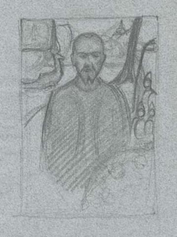 Self-portrait. Sketch — Nicholas Roerich