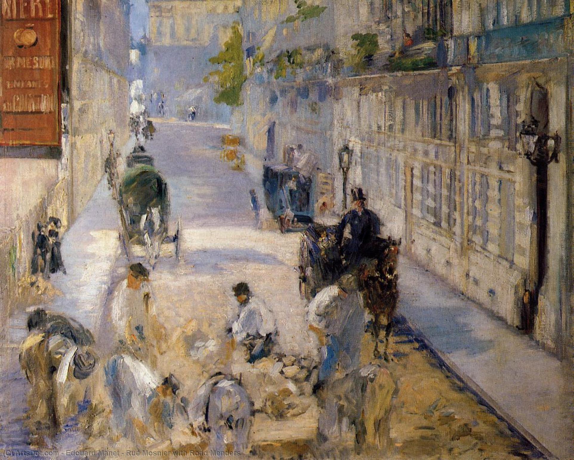 Rue Mosnier With Road Menders — Édouard Manet