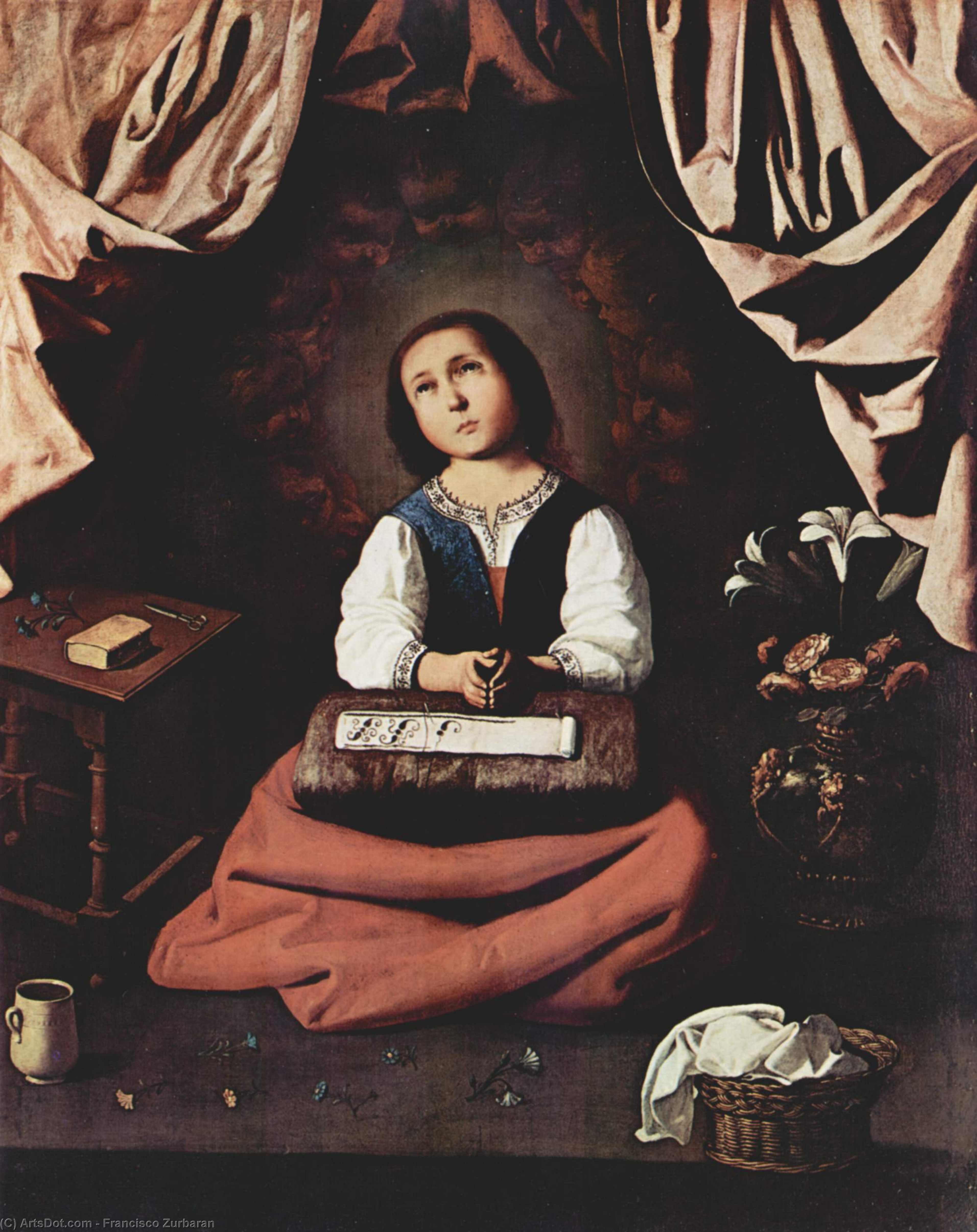The Young Virgin — Francisco De Zurbarán