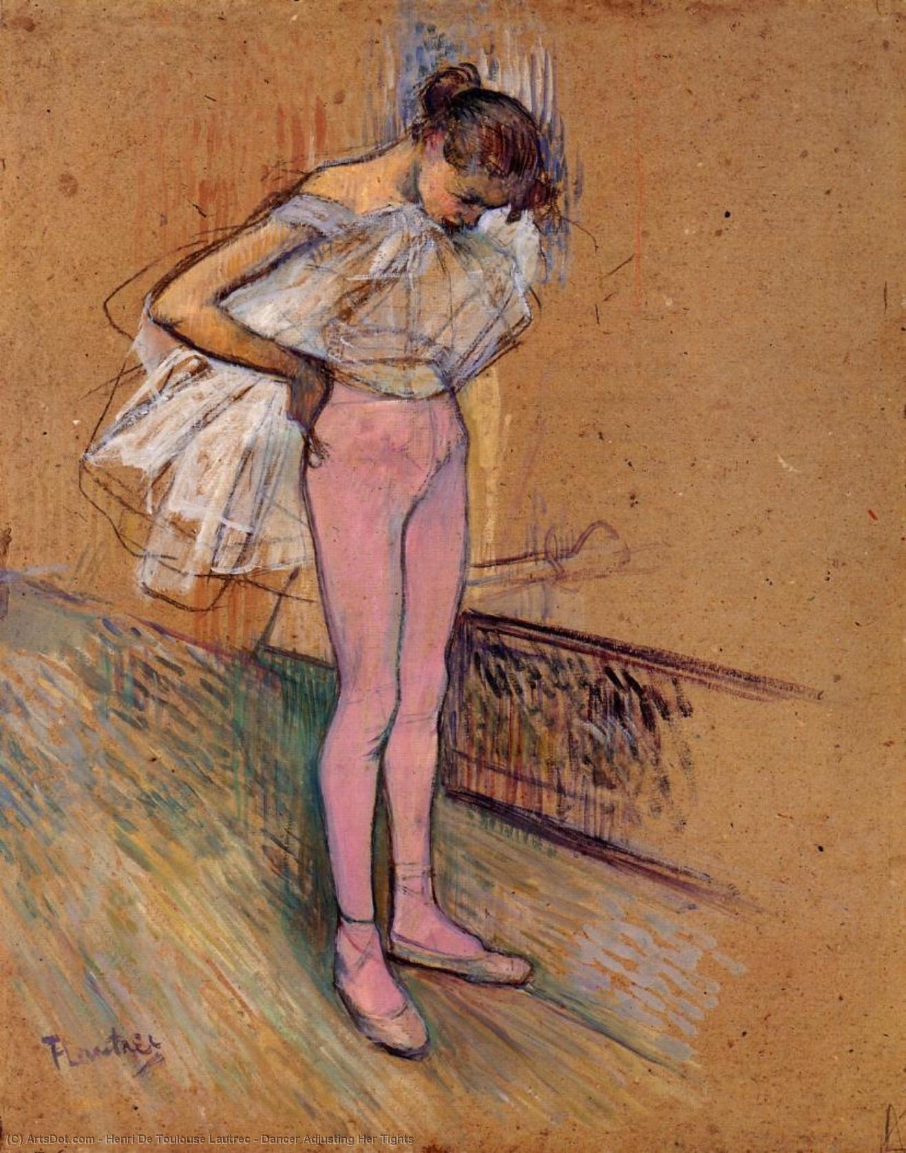Dancer Adjusting Her Tights — Henri De Toulouse-lautrec