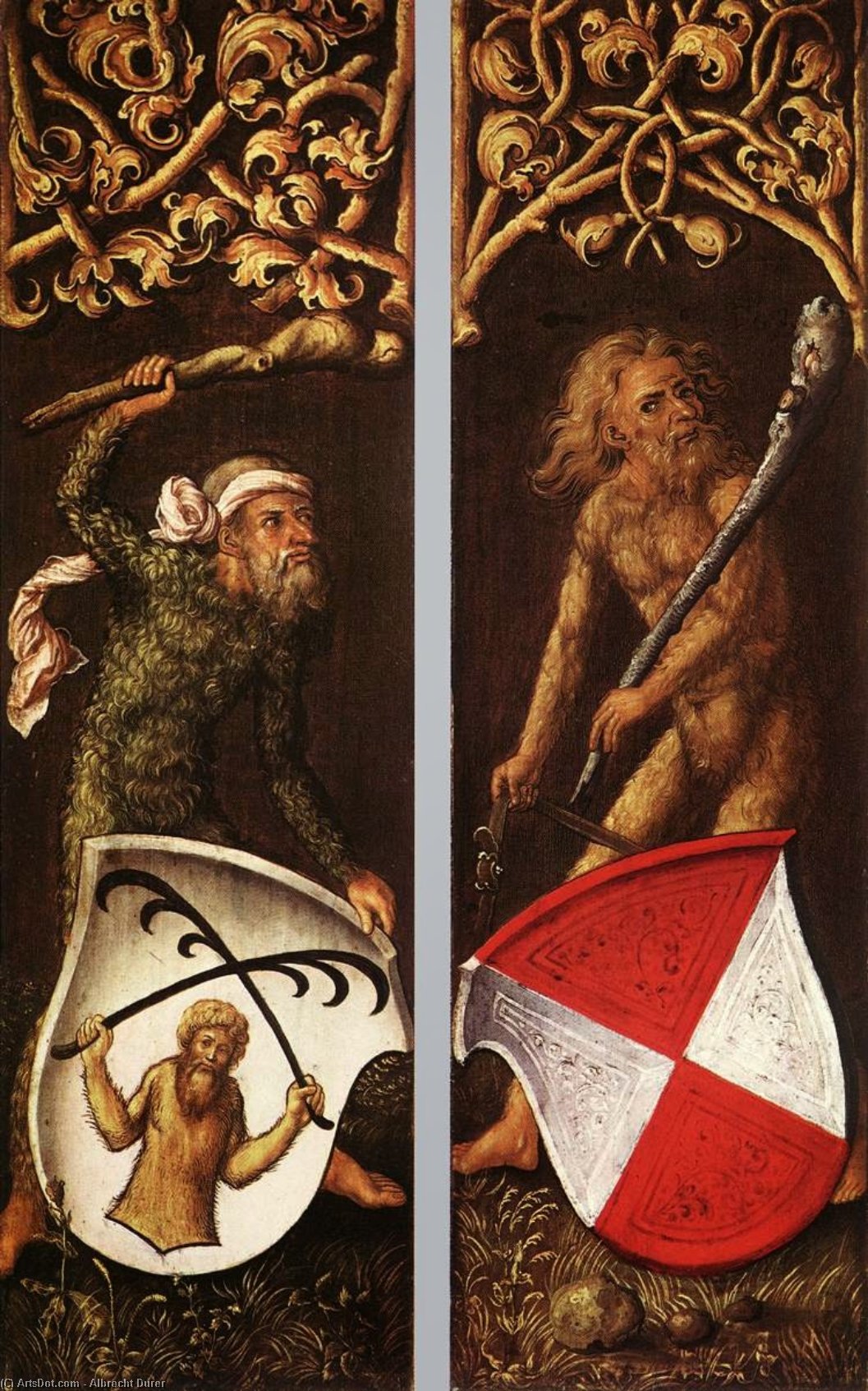 Sylvan Men With Heraldic Shields — Albrecht Dürer