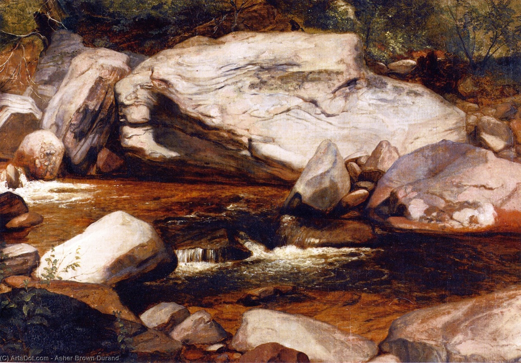 Landscape: Creek And Rocks — Asher Brown Durand