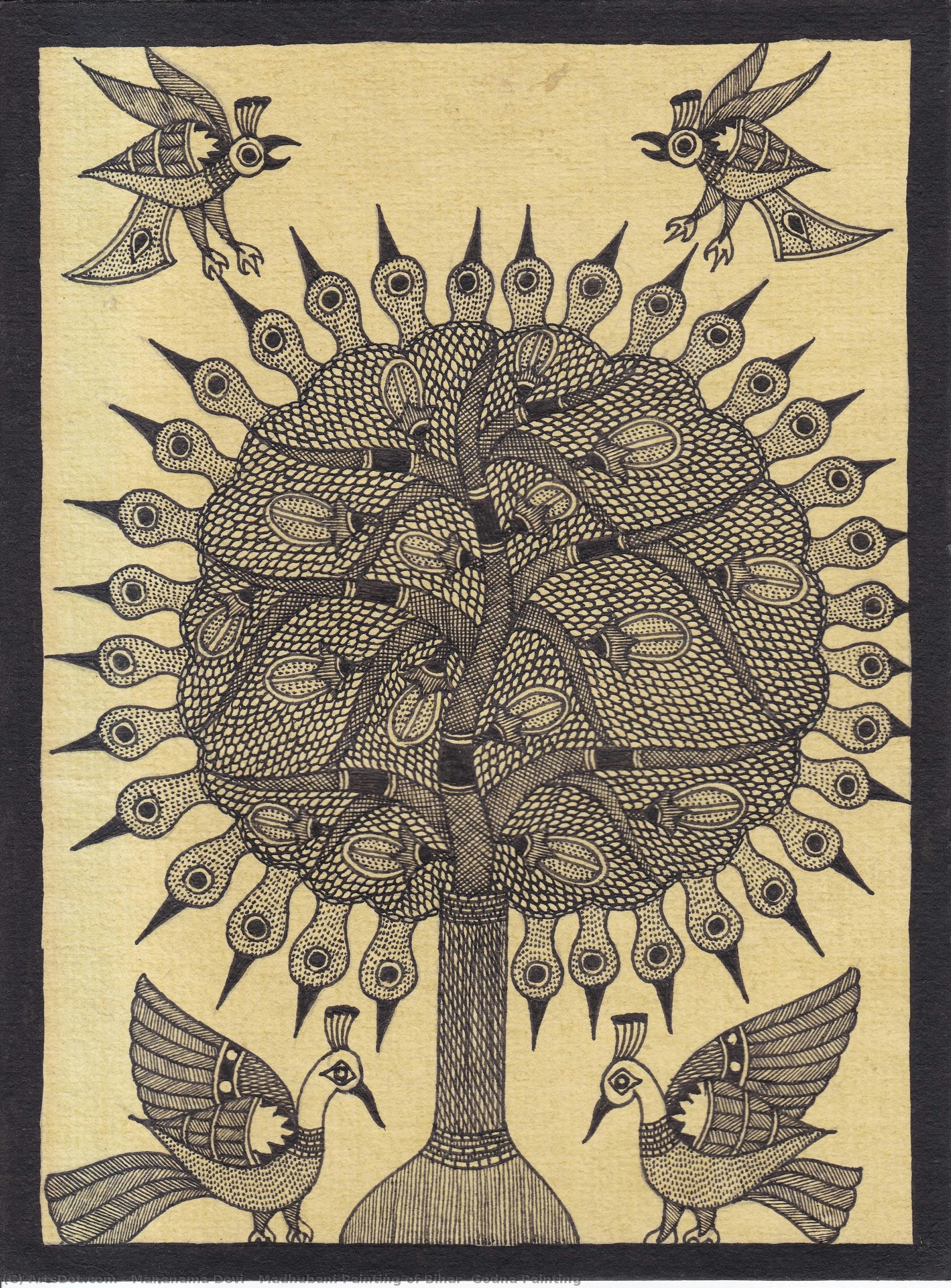 Madhubani Painting Of Bihar: Godna Painting — Mananama Devi