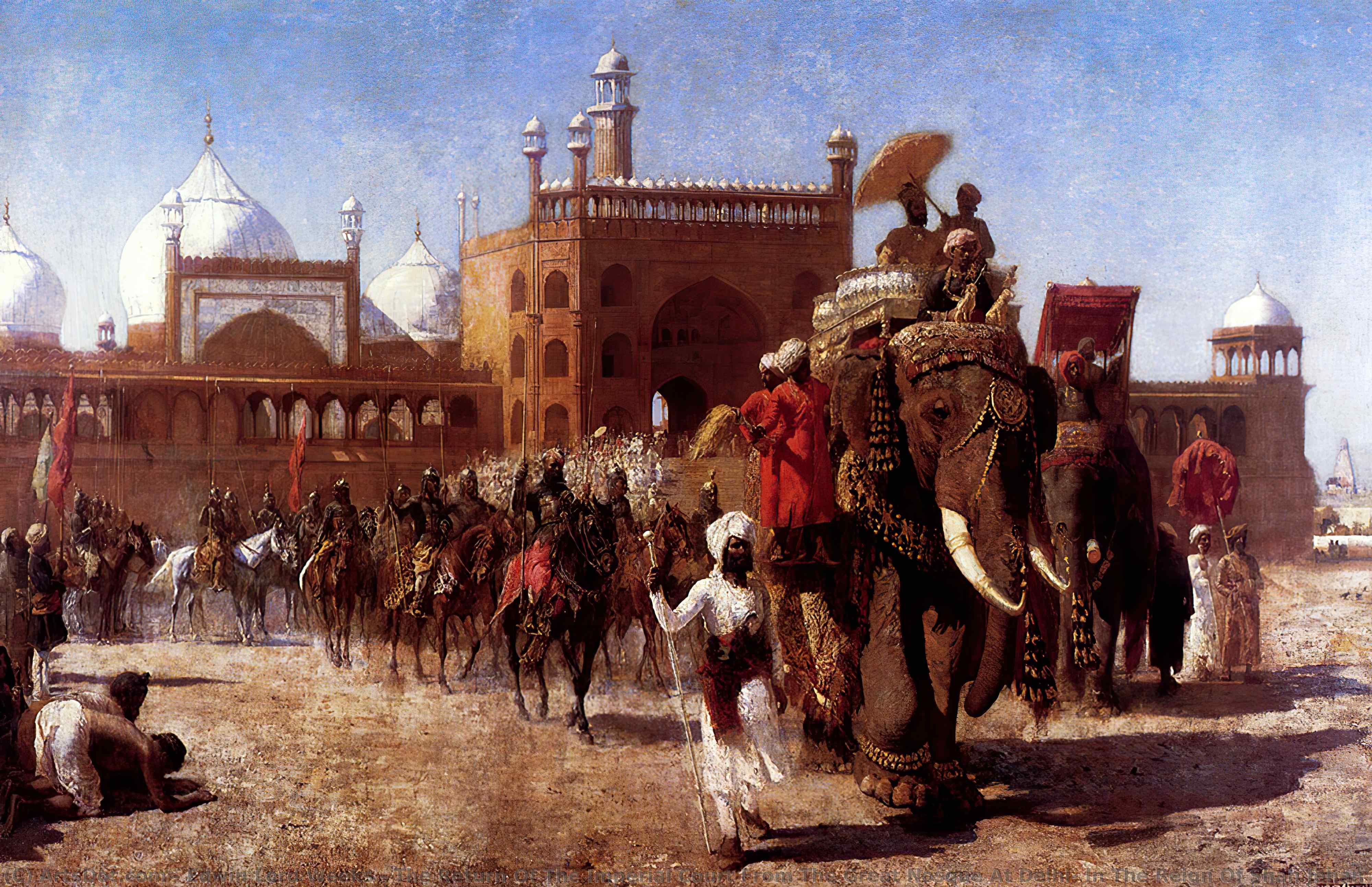 The Return Of The Imperial Court From The Great Mosque At Delhi, In The Reign Of Shah Jehan — Edwin Lord Weeks