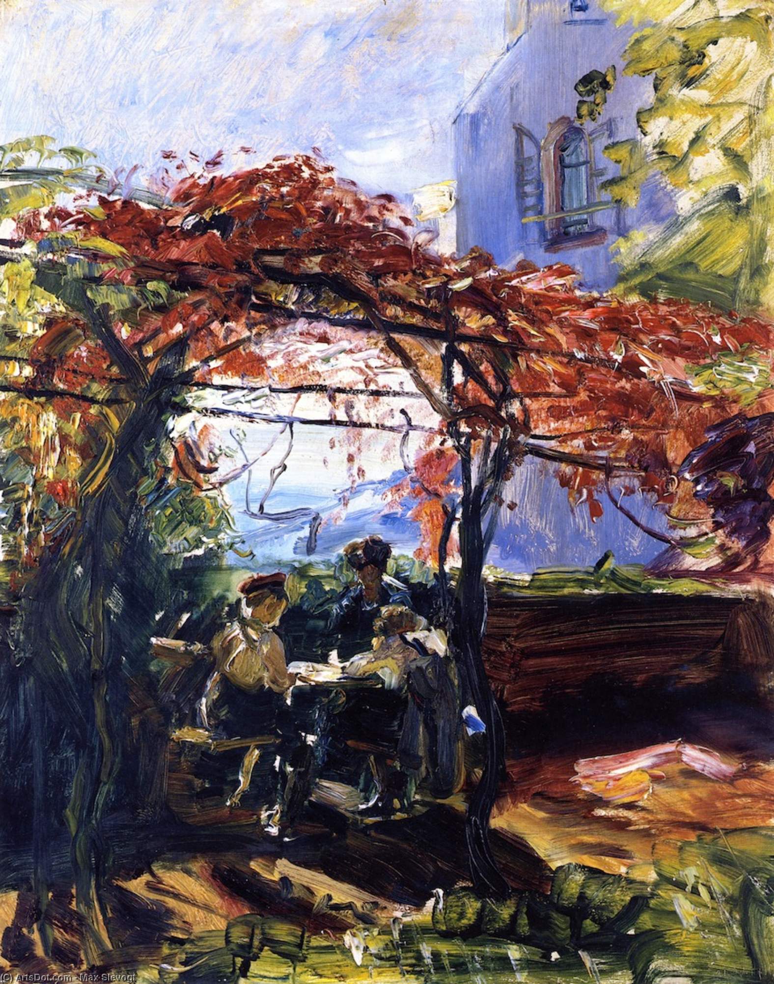 Grape Arbor At Neukastel — Max Slevogt