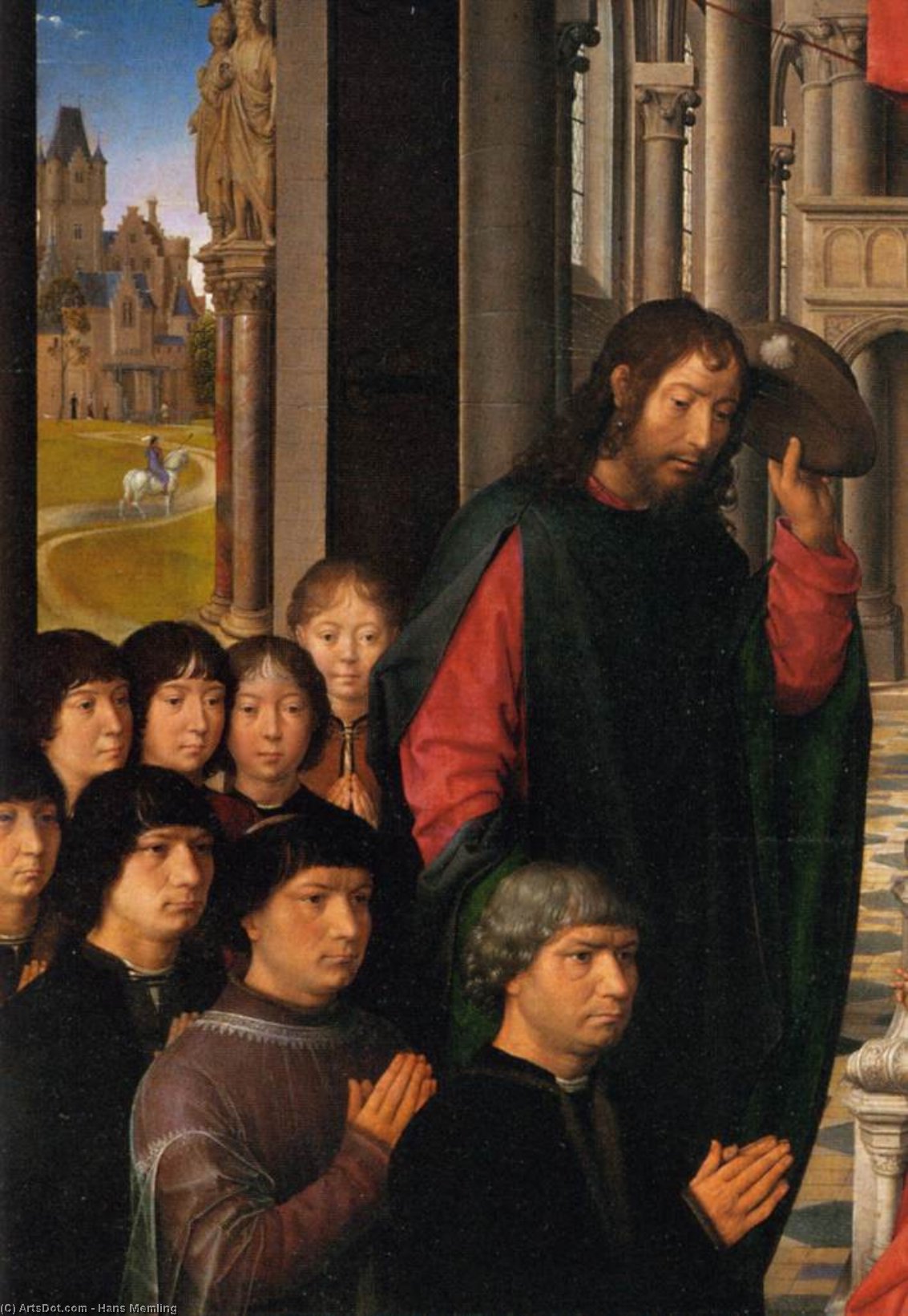Virgin And Child With Sts James And Dominic (detail) — Memling, Hans