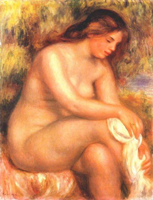 Bather Drying Her Leg — Pierre-auguste Renoir