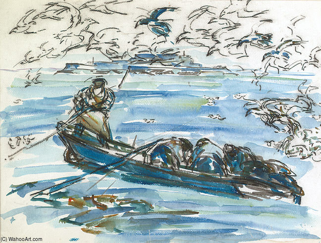 Fishermen, San Francisco Bay — Joseph M Raphael