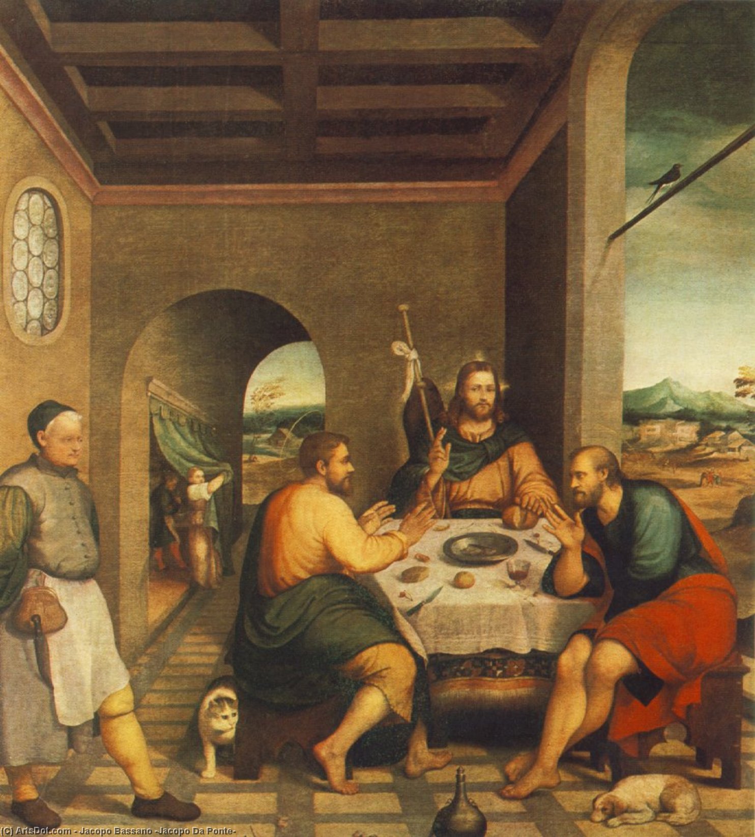 Supper At Emmaus - - — Jacopo Bassano (jacopo Da Ponte)