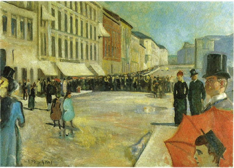 Military Music On Karl Johan Gate- — Edvard Munch