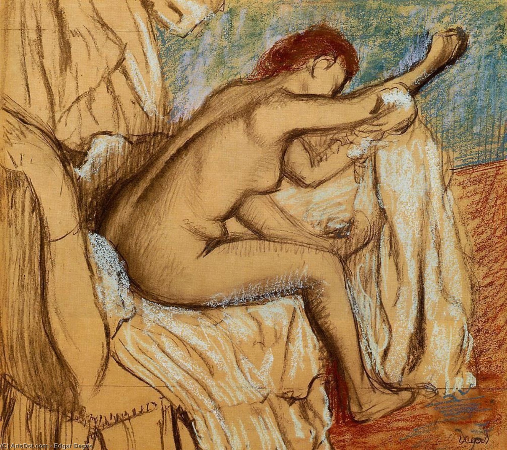 Woman Drying Herself 1 — Edgar Degas