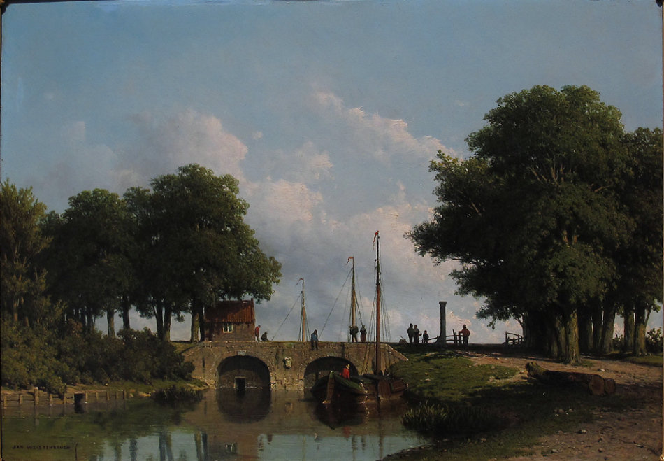 De Sluizen Van De Nederwaard Bij Elshout — Jan Weissenbruch