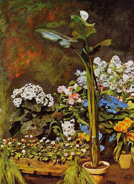 Arum And Conservatory Plants — Pierre-auguste Renoir