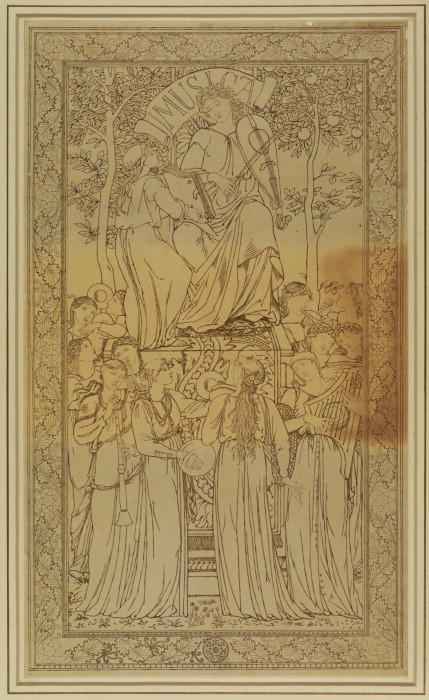 Allegory Of Music, With A Decorative Border — Edward Coley Burne-jones