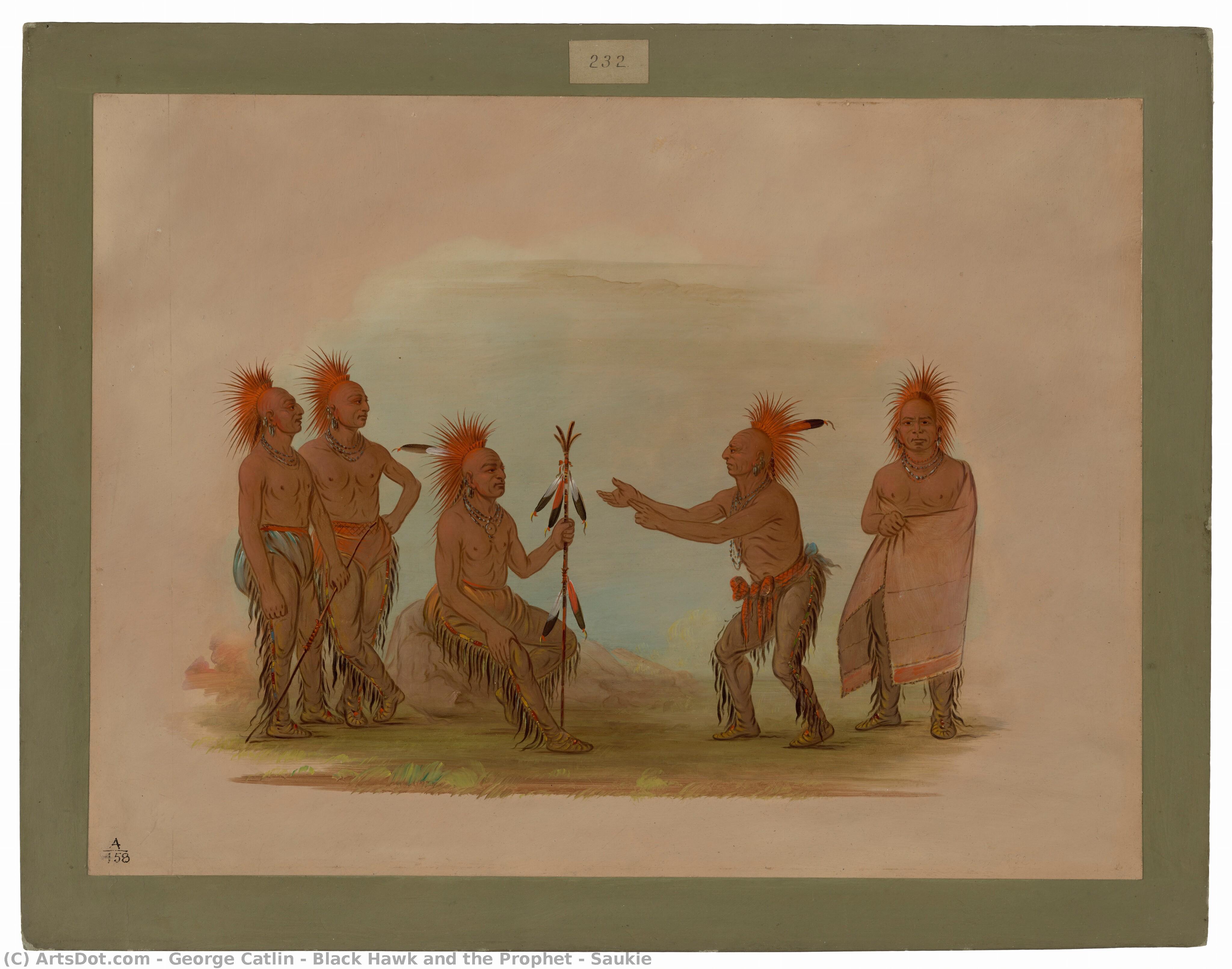 Black Hawk And The Prophet - Saukie — George Catlin