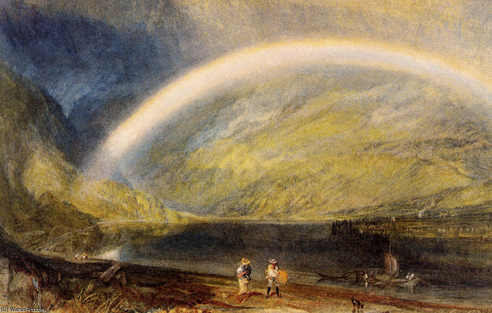 Rainbow. A View On The Rhine From Dunkholder Vineyard Of Osterspey And Feltzen Below Bosnart — Joseph Mallord William Turner