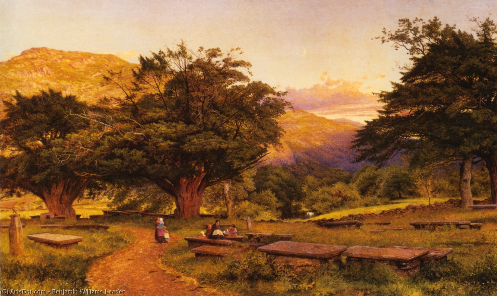 A Welsh Churchyard — R.a Benjamin Williams Leader