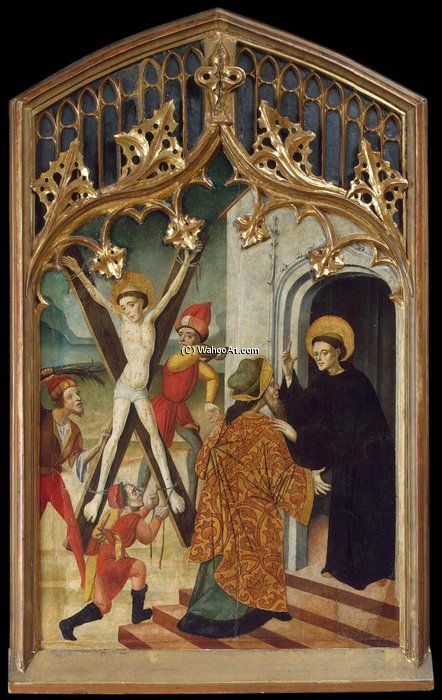 St Vincent The Martyr And St Vincent Ferrer — Bernat (bernardo) Martorell