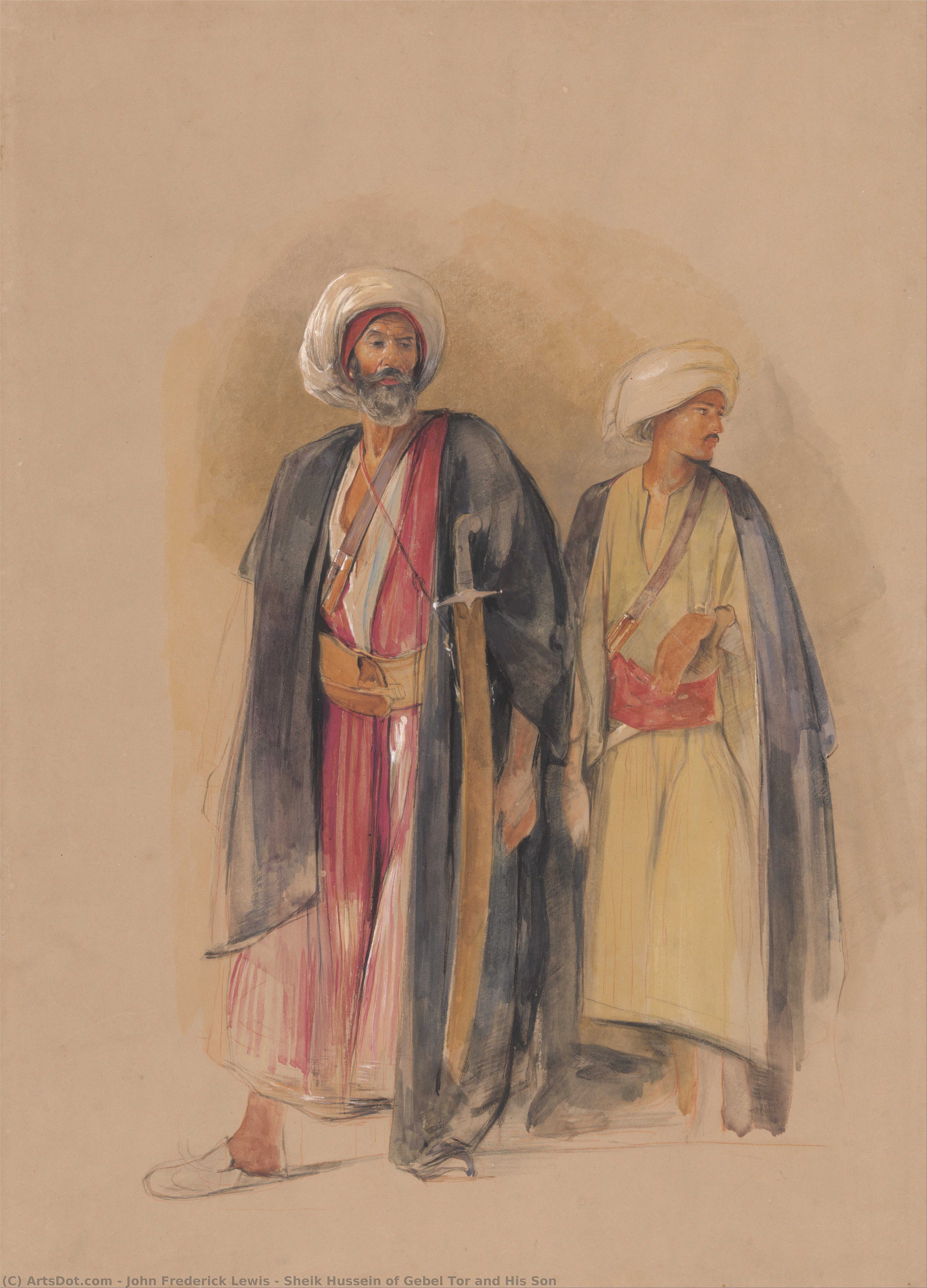 Sheik Hussein Of Gebel Tor And His Son — John Frederick Lewis