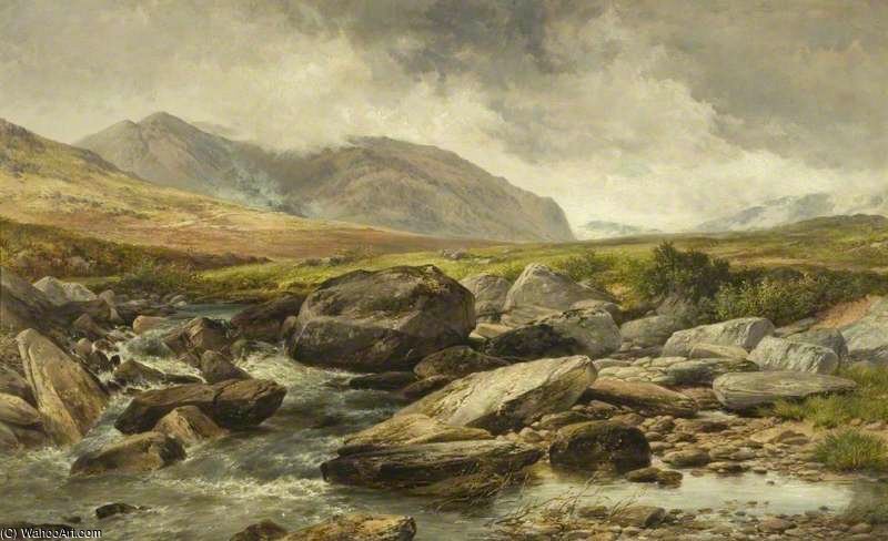 Mountain River Landscape — John Syer