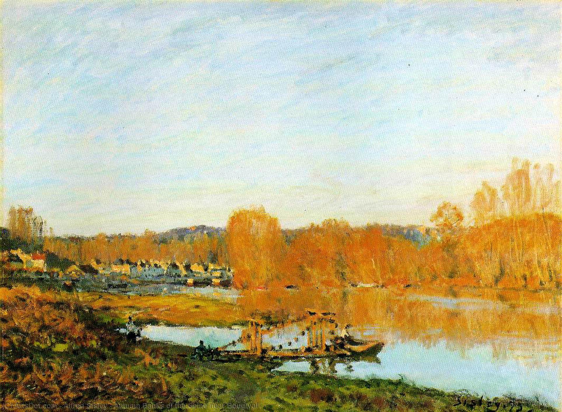Autumn Banks Of The Seine Near Bougival — Alfred Sisley