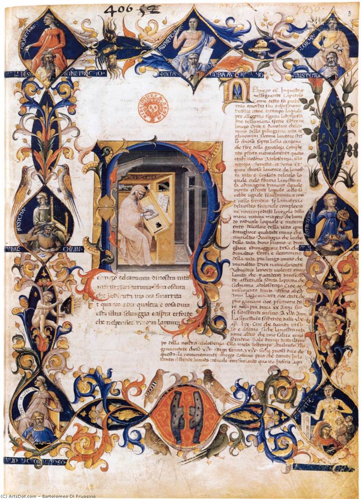 Inferno, Aus Der Göttlichen Komödie Von Dante (folio 3v) — Bartolomeo Di Fruosino