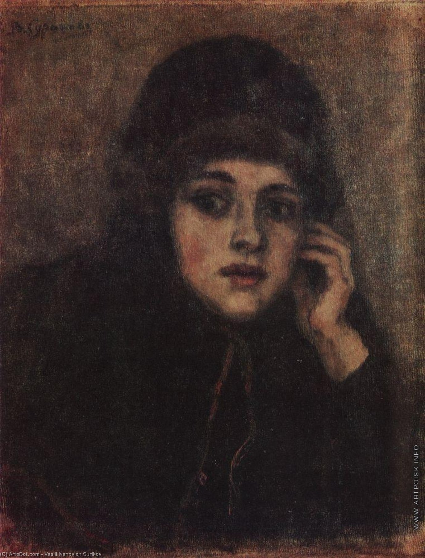 The Head Of Nun — Vasily Ivanovich Surikov