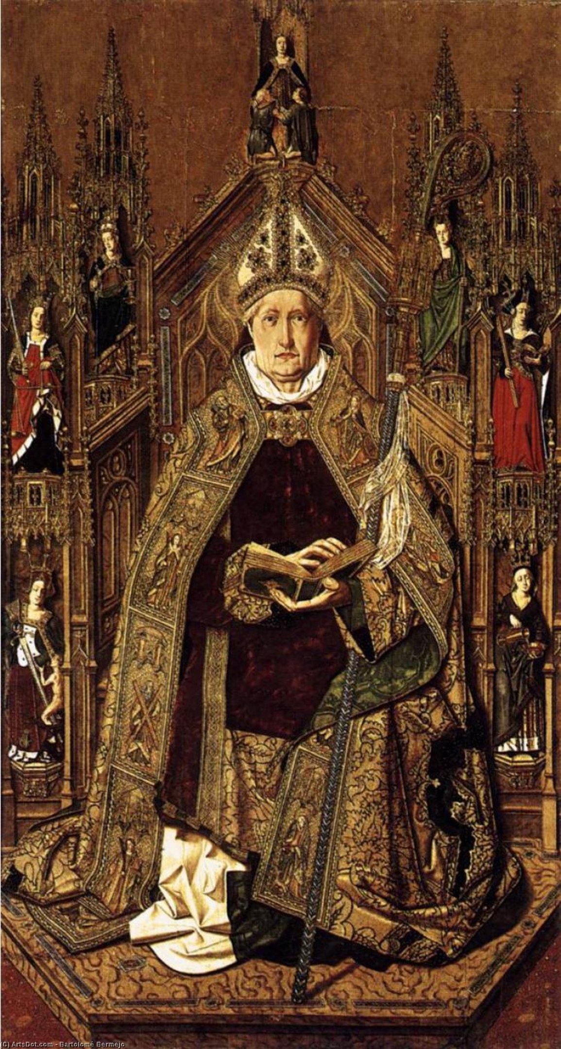 St Dominic Enthroned In Glory — Bartolomé Bermejo